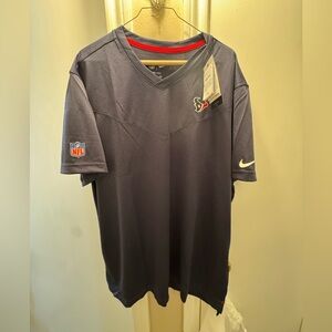 Houston Texans Nike Dri-Fit On Field Short Sleeve T-Shirt Mens Size XXL Navy